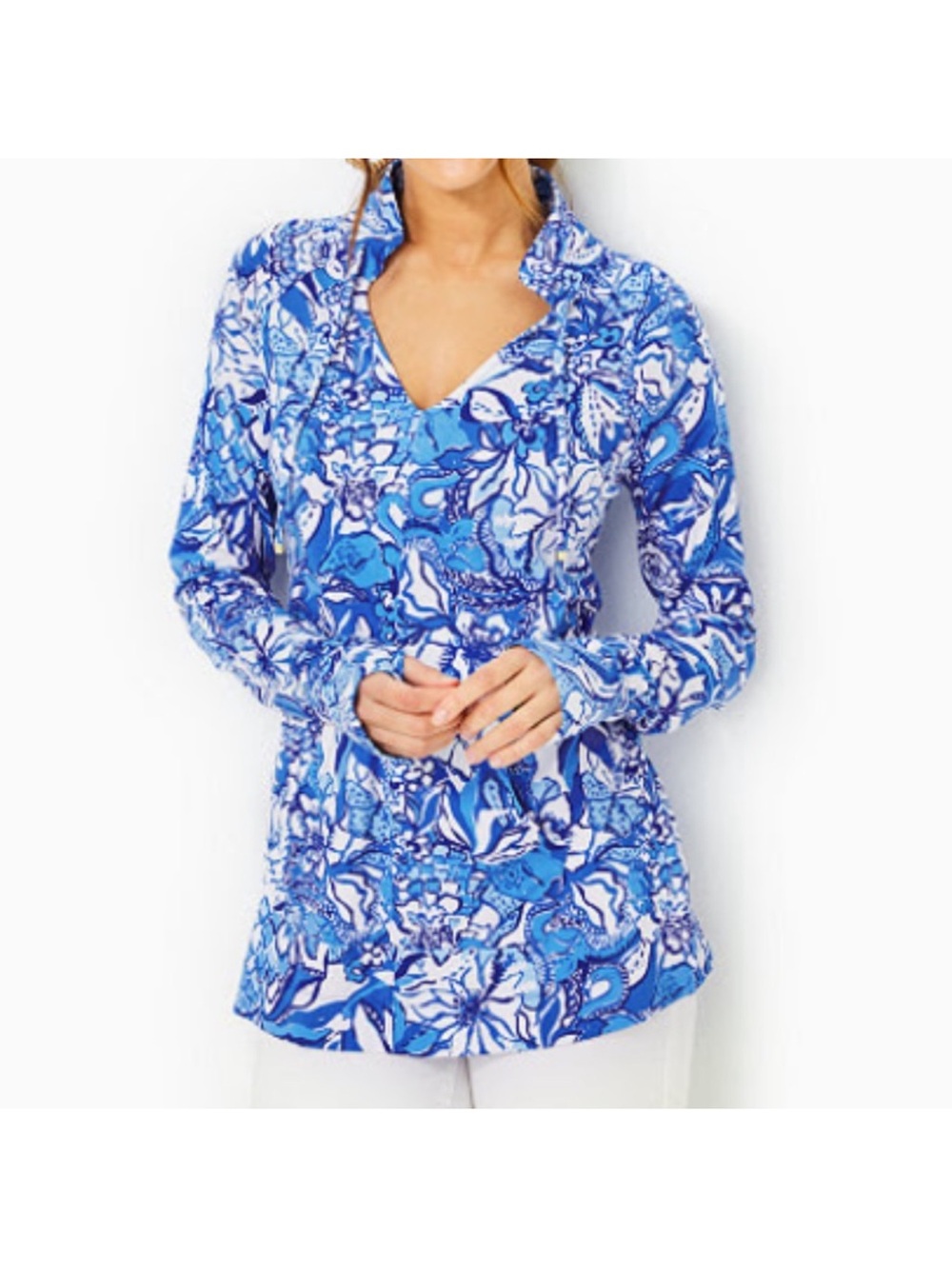 UPF 50 Luxletic Cassi Popover Medium Blue Tang - Flocking Fabulous LPB3-15